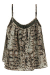 udine top in animal print cotton muslin