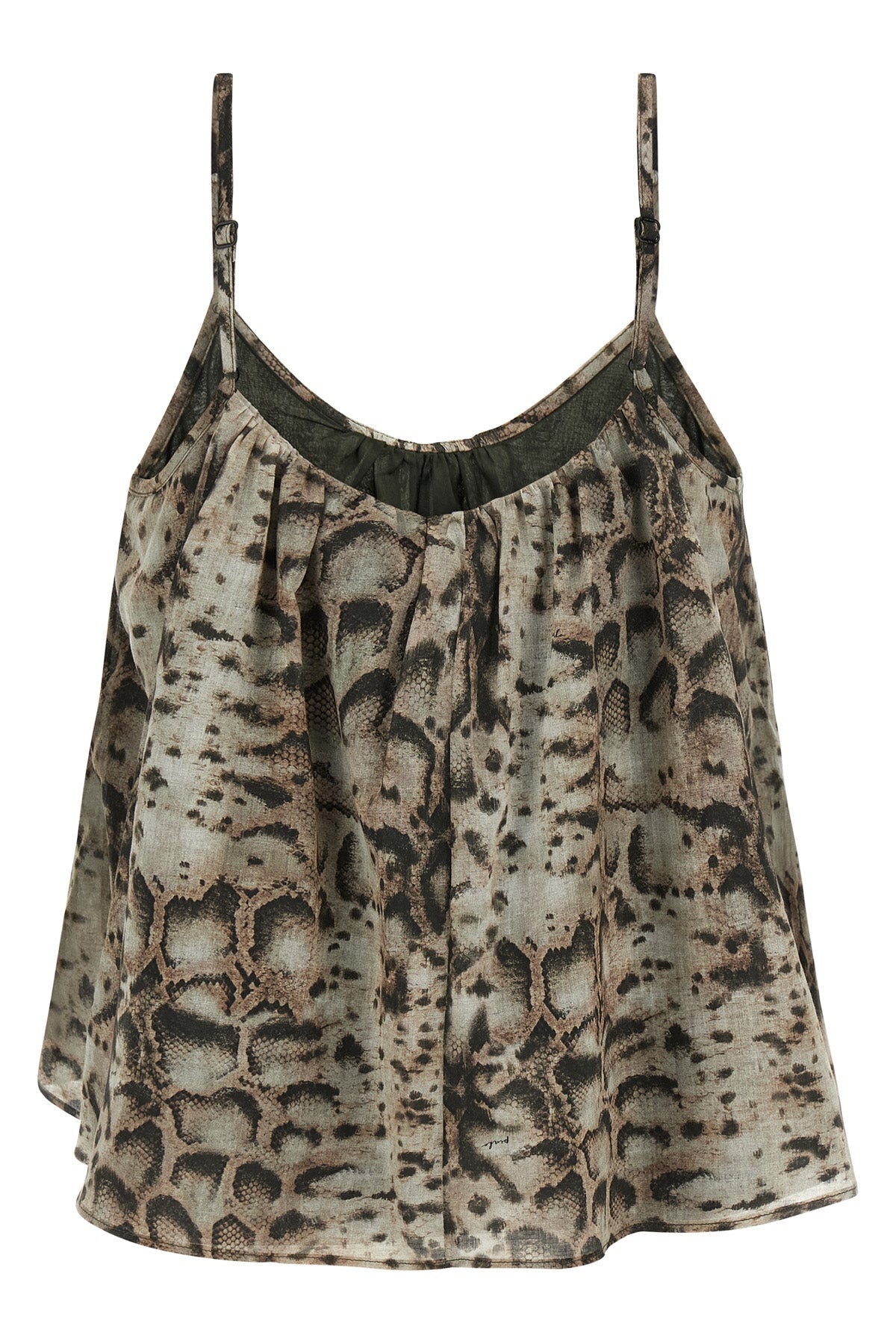 udine top in animal print cotton muslin