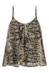 udine top in animal print cotton muslin