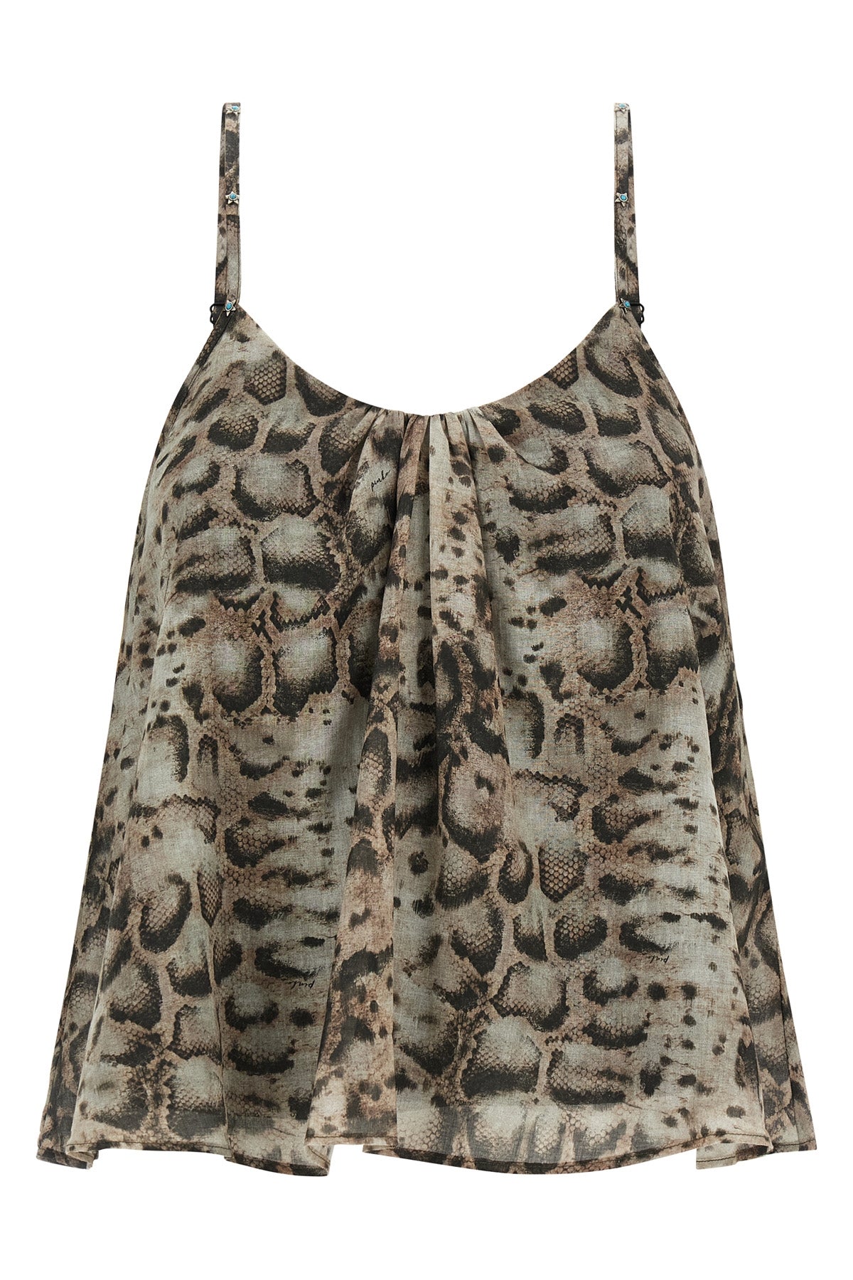 udine top in animal print cotton muslin