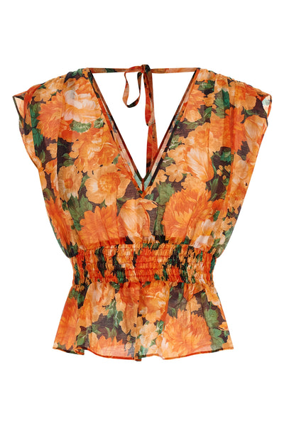 arcore all-over flamed voile top