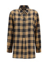 barbellino check pattern shirt with all-over micro rhinestones