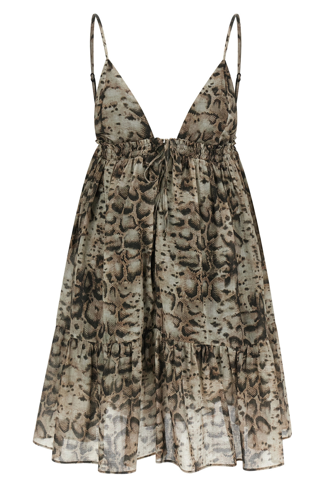 PINKO 38 adrano mini dress in cotton muslin
