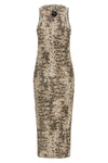 long novoli dress in stretch cotton