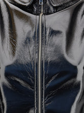 FIORUCCI 38 collar cutout vinyl mini dress 