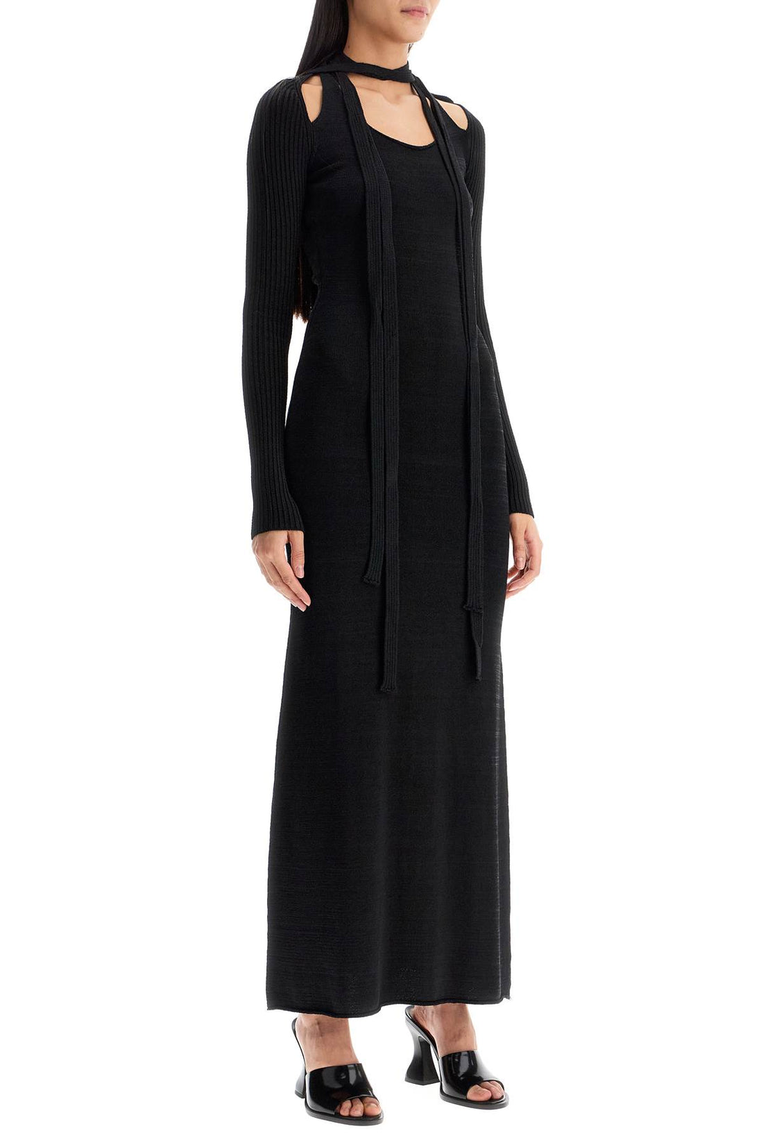 maxi knit dress in italian