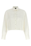 carne crop shirt in cotton poplin
