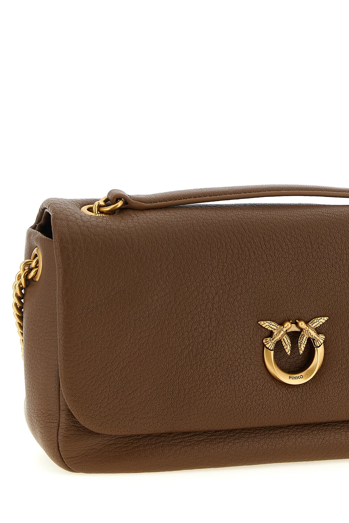 the pinko shoulder bag is distinguished by a soft silhouette made of fine lambsk
