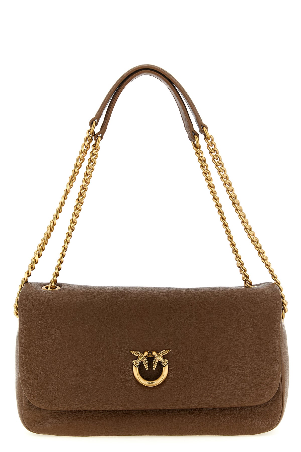 the pinko shoulder bag is distinguished by a soft silhouette made of fine lambsk