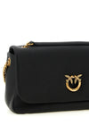 the pinko shoulder bag is made of soft black lambskin