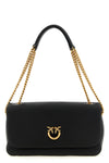 the pinko shoulder bag is made of soft black lambskin