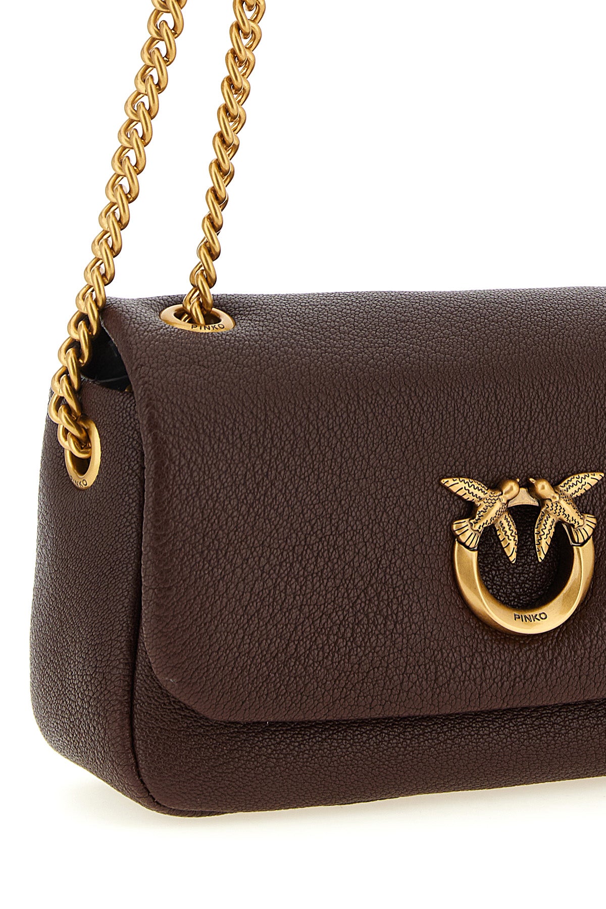 the pinko shoulder bag stands out for its soft but structured silhouette