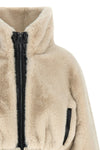 the pinko jacket redefines winter volumes through a structured crop silhouette