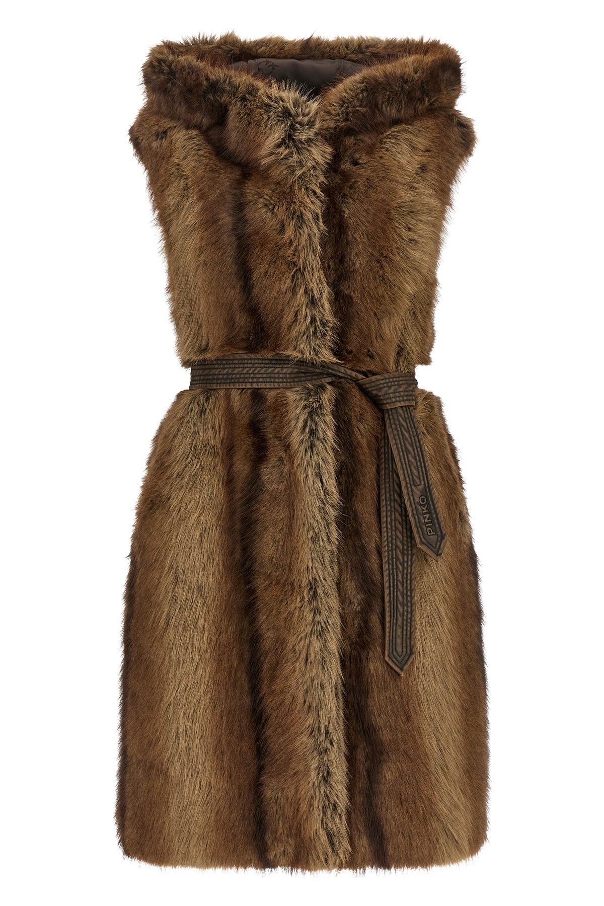 the galearis vest by pinko redefines the concept of sleeveless outerwear through