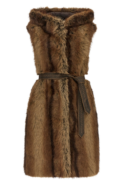 the galearis vest by pinko redefines the concept of sleeveless outerwear through