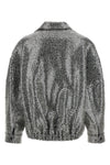 the pinko caban redefines the codes of outerwear through a structured constructi