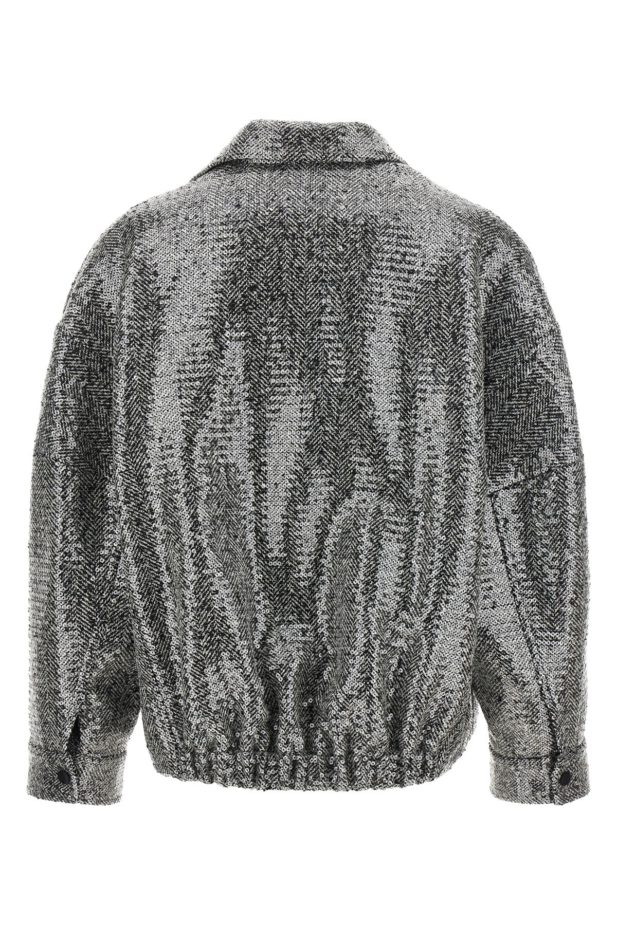 the pinko caban redefines the codes of outerwear through a structured constructi