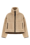 the pinko crop jacket redefines winter volumes through a boxy silhouette