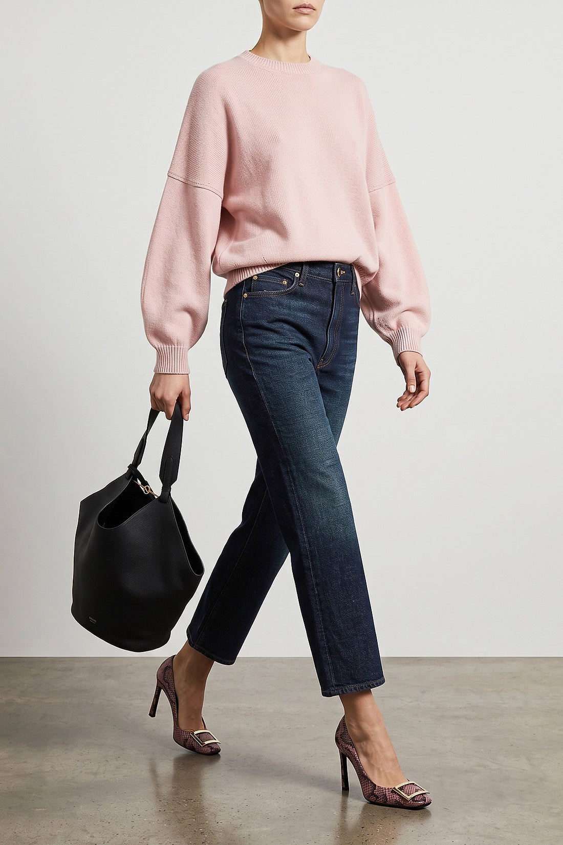 KHAITE 25 abigail khaite jeans set modern sartorial standards through a precise high-wai