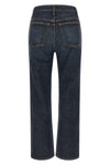 abigail khaite jeans set modern sartorial standards through a precise high-wai