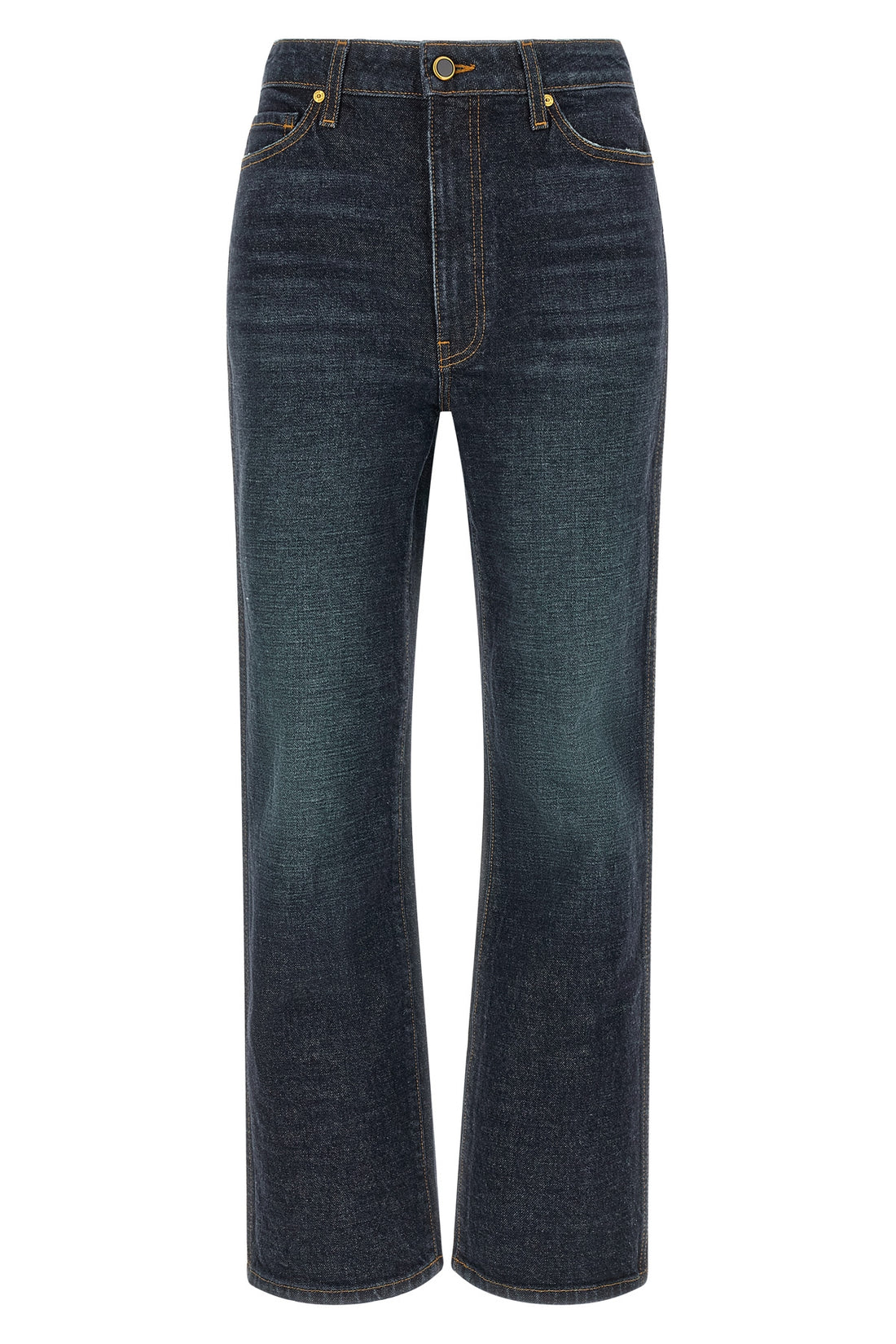 KHAITE 25 abigail khaite jeans set modern sartorial standards through a precise high-wai