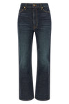 abigail khaite jeans set modern sartorial standards through a precise high-wai