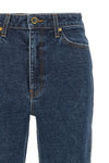 khaite abigail jeans redefine the classic five-pocket silhouette through metic