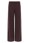 the knitted trousers pinko define a relaxed silhouette through wide and fluid vo