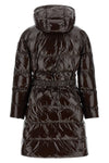 the pinko down jacket redefines winter outerwear through an enveloping silhouett