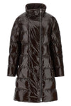 the pinko down jacket redefines winter outerwear through an enveloping silhouett