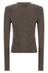 the pinko mesh defines an essential silhouette through a pure merino wool constr