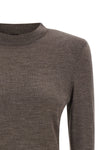 the pinko mesh defines an essential silhouette through a pure merino wool constr