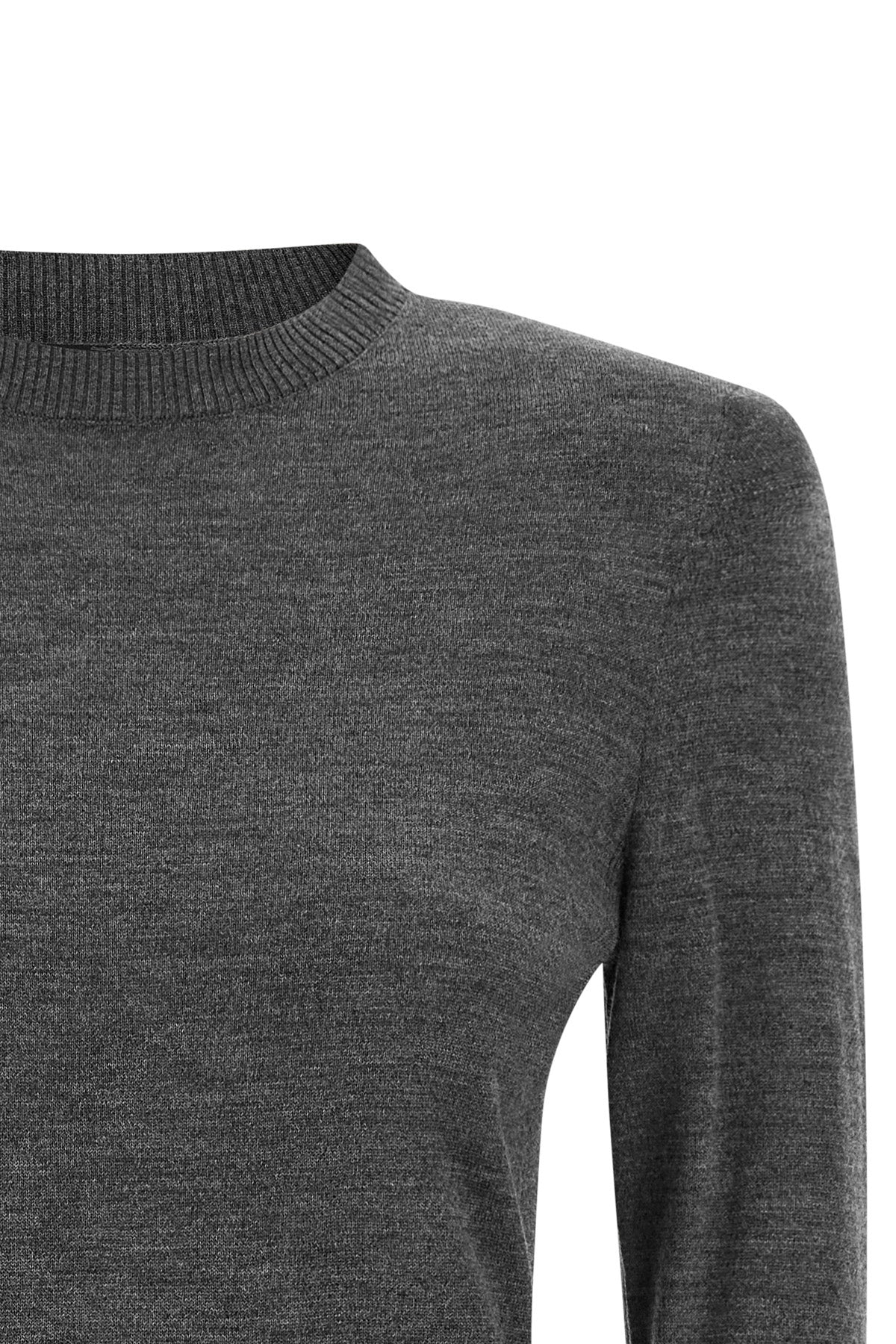 the pinko crewneck sweater is distinguished by a construction that elevates the
