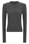 the pinko crewneck sweater is distinguished by a construction that elevates the