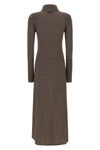 the long turtleneck dress pinko in pure merino wool defines an essential and sop