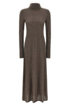 the long turtleneck dress pinko in pure merino wool defines an essential and sop
