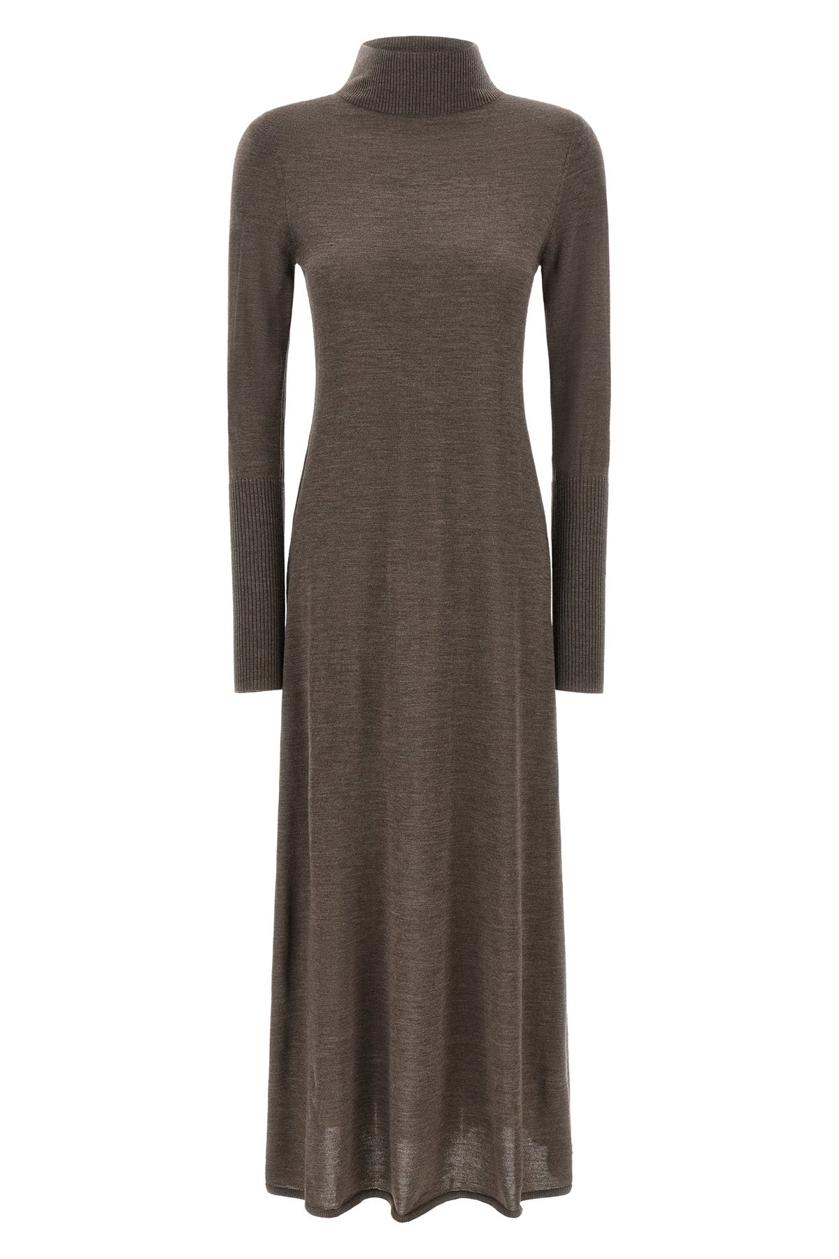 the long turtleneck dress pinko in pure merino wool defines an essential and sop