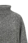 the pinko turtleneck is distinguished by a relaxed silhouette