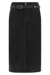 the midi skirt pinko redefines the codes of casual dress through a rigorous stra