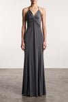 the long petticoat dress pinko anthracite gray defines a new idea of evening ele