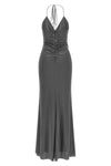 the long petticoat dress pinko anthracite gray defines a new idea of evening ele