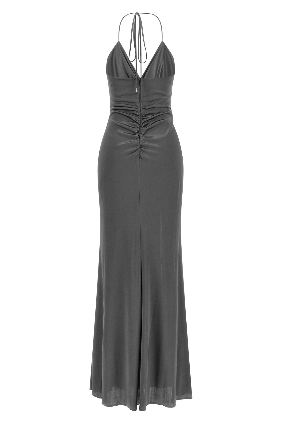 the long petticoat dress pinko anthracite gray defines a new idea of evening ele