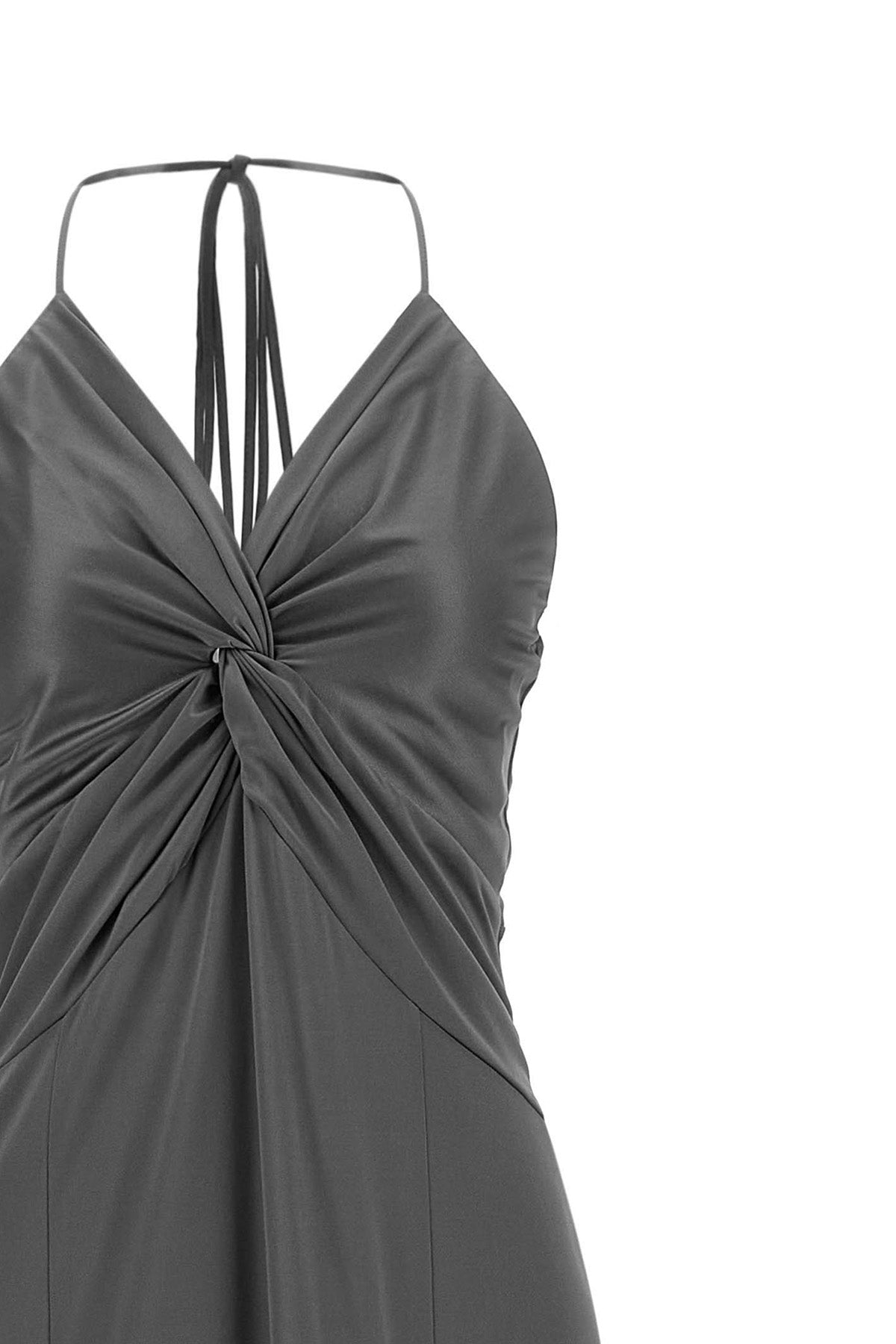 the long petticoat dress pinko anthracite gray defines a new idea of evening ele