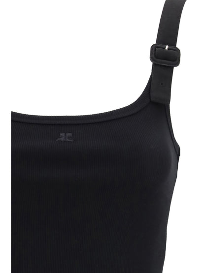 COURRÈGES M buckle 90’s rib tank top