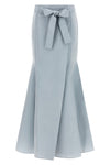 the long skirt pinko is distinguished by a sophisticated mermaid silhouette