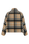 the kaban pinko redefines the volumes of outerwear through a cropped and structu