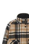 the kaban pinko redefines the volumes of outerwear through a cropped and structu