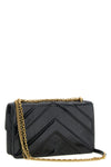 the pinko love shoulder bag is made of pure black calf leather