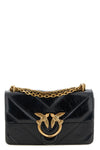 the pinko love bag shoulder bag is made of fine calf leather characterized by a