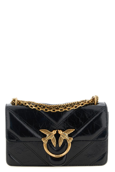 the pinko love bag shoulder bag is made of fine calf leather characterized by a